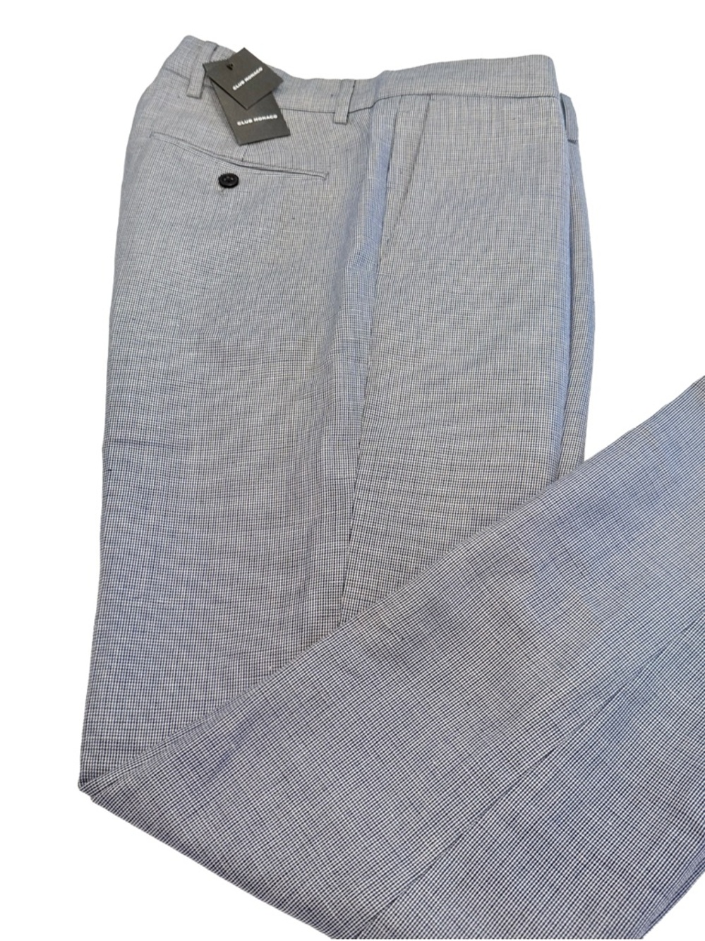 Club Monaco Men’s Sutton Slim Fit Navy Houndstooth Pants Sz 32x32 NWT